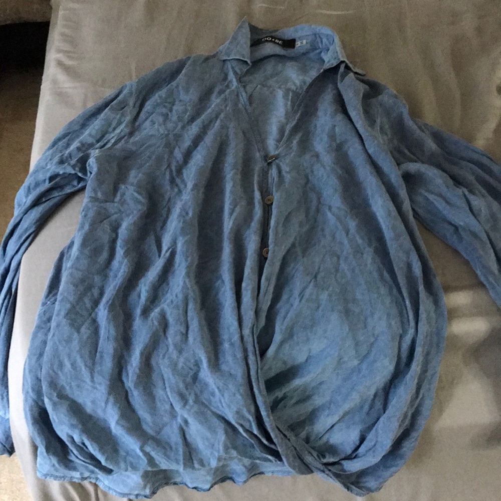 Denim look long sleeved teeshirt